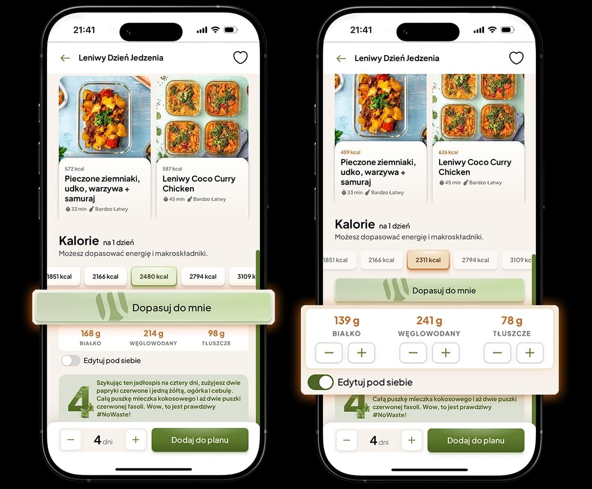 Na klik dopasujesz jadłospis pod siebie